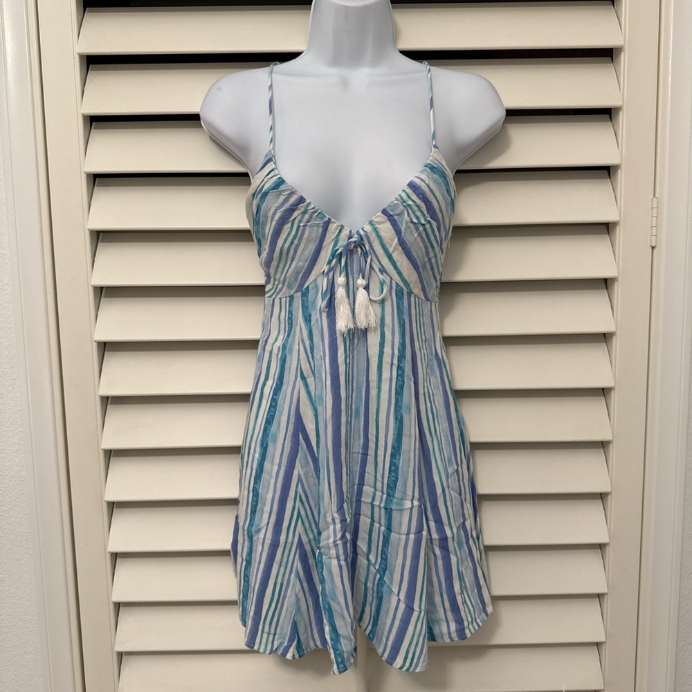 Forever 21 Blue and White Striped Mini Dress